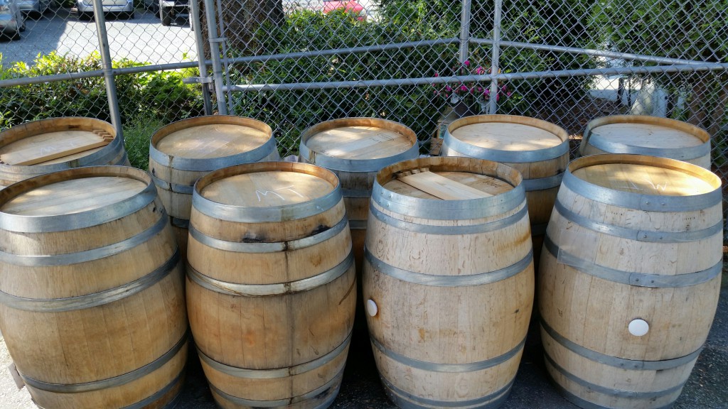 Barrels outside